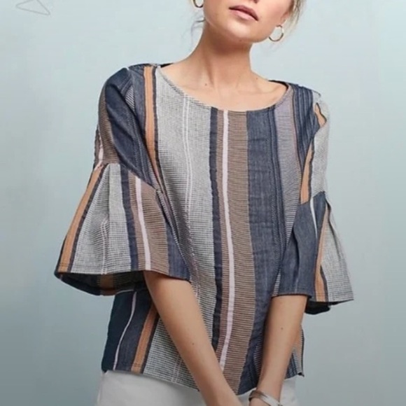 Anthropologie Tops - Dolan Left Coast Stripe Jacquard Bell Sleeve Top XS